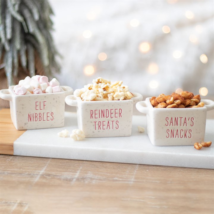 Set of Three Santa's Nibble Tray